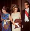 Com a sua filha Cláudia e o seu genro Carlos, duque de Wurtemberg no casamento da infanta Pilar com Luiz Gomez-Acebo em 1967